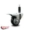 Service Caster 3'' Black Poly Swivel 1'' Expanding Stem Caster Total Lock Brake SCC-EXTTL20S314-PPUB-BLK-1 - alternate 2